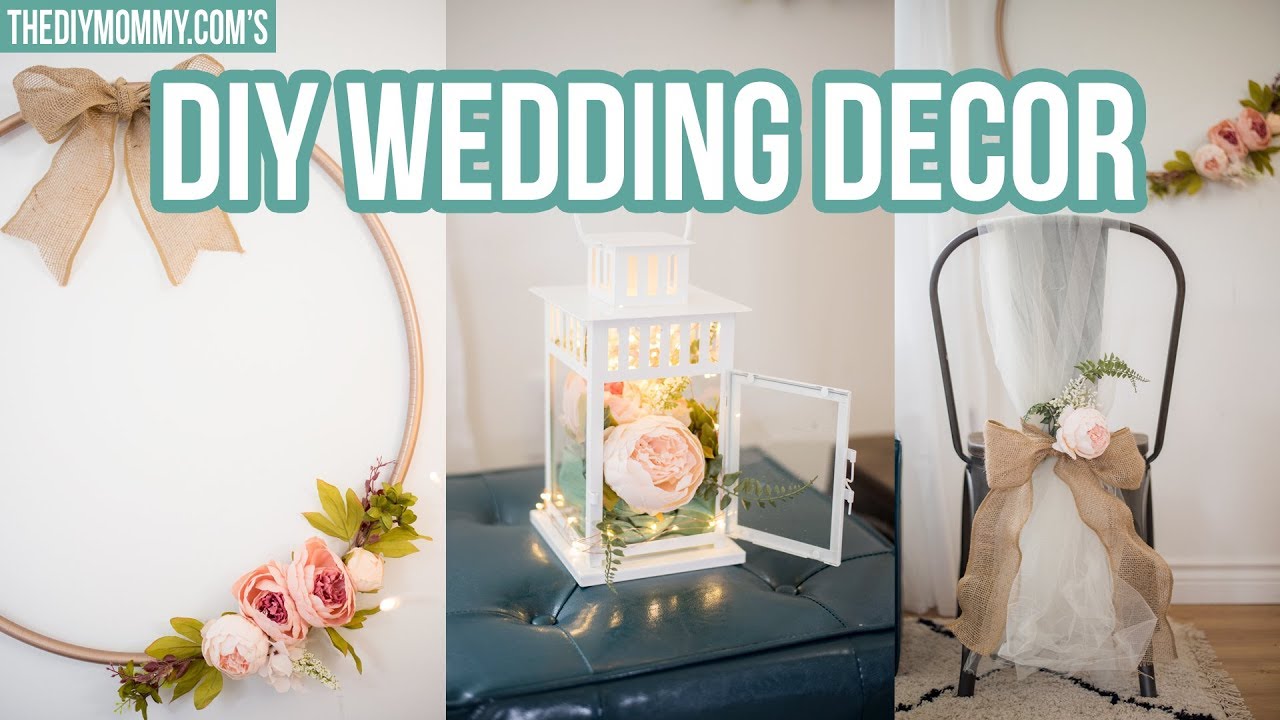 DIY WEDDING DECOR | Modern Wreath, Chair Decoration & Centerpiece