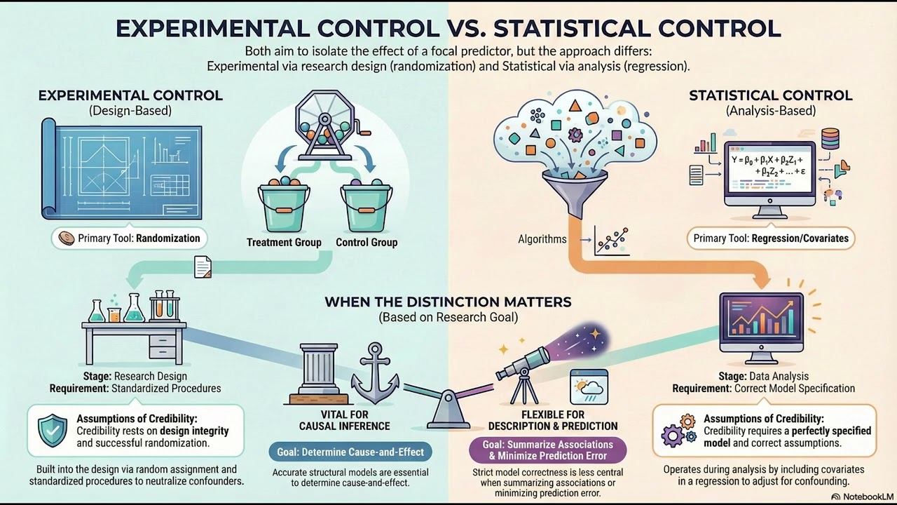 Experimental Control vs Statistical Control