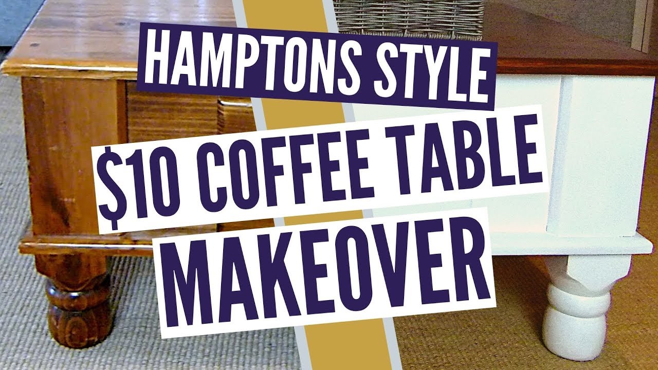 How to give a $10 Coffee Table a Hamptons Style Makeover!