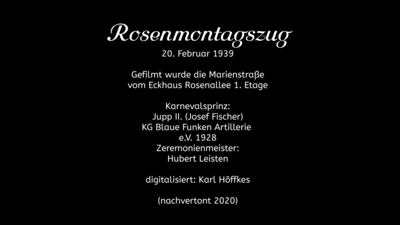 Eschweiler Rosenmontagszug 1939
