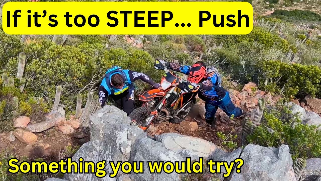 Husqvarna TE300 - Steep, Rocky and tough climb