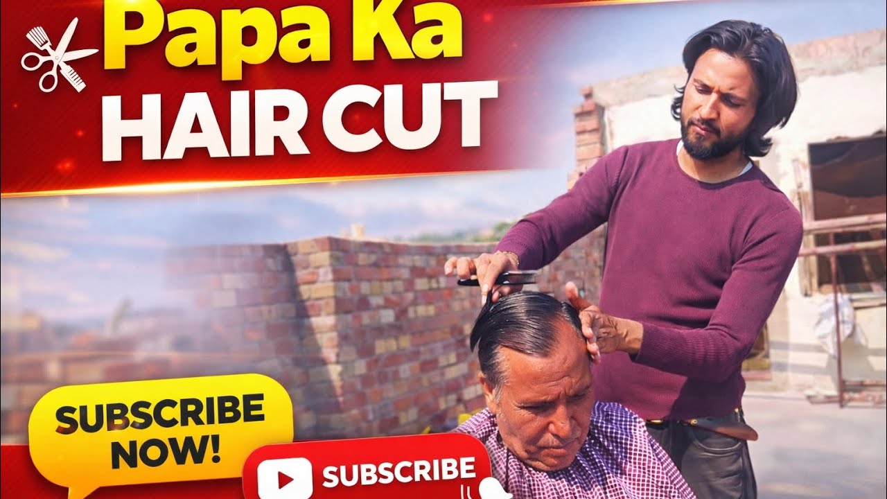 Papa Ka Hair Cut | Ghar Ki Chhat Par Barber 😅 Full Family Vlog | New Look Transformation