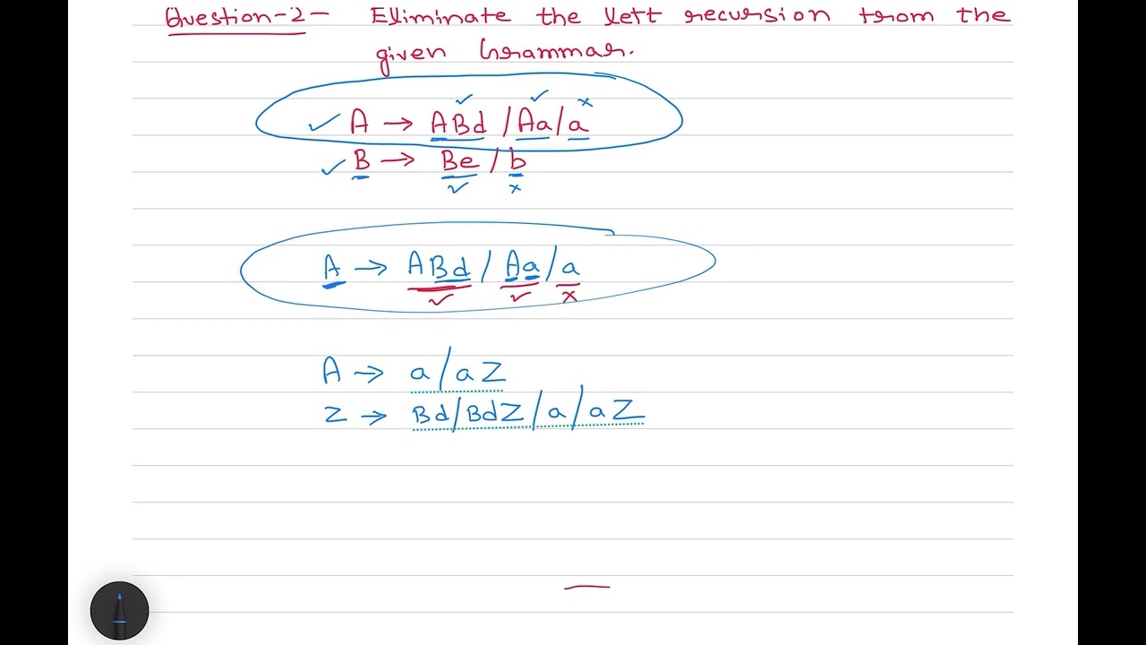L-29 Removal of Left Recursion in Context Free Grammar || Theory of Computation 