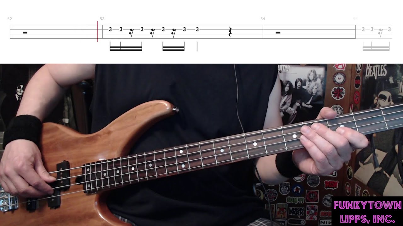 Funkytown by Lipps Inc - Bass Cover with Tabs Play-Along