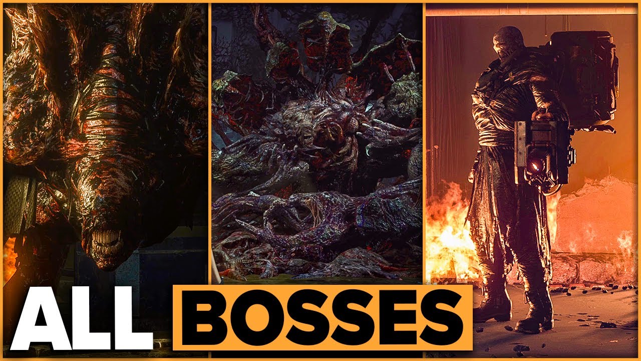 Resident Evil 3 Remake - All Boss Fights (Inferno Difficulty, No Damage)