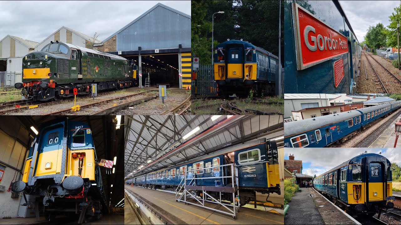 'Behind the scenes' at Strawberry Hill depot with '4VEP' 3417 & Bluebell Railway - September 2024