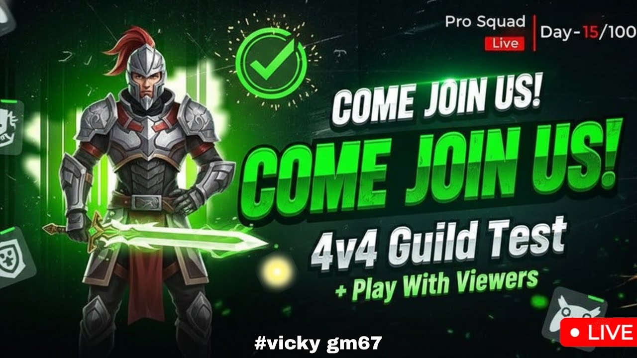 Come Join Us! 4v4 Guild Test + Play With Viewers