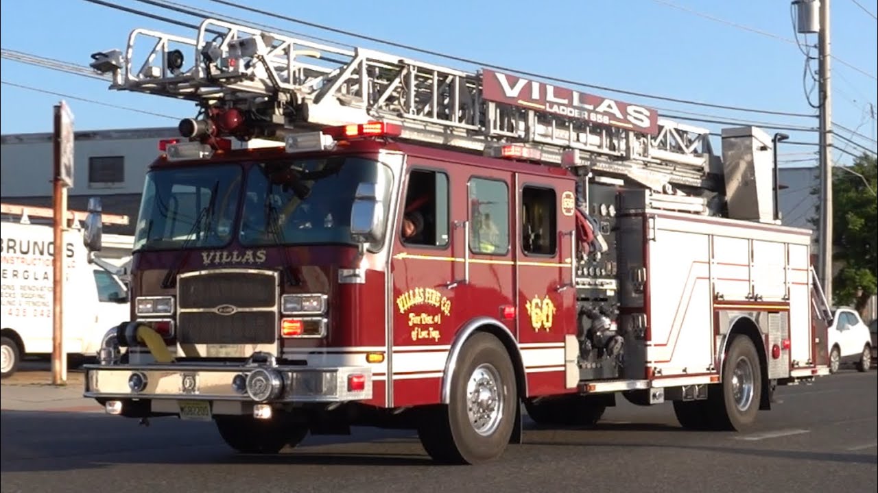 Wildwood Fire Department Squad 3 Ambulance 3 & Villas Fire Company Quint 60 Responding 6/22/24