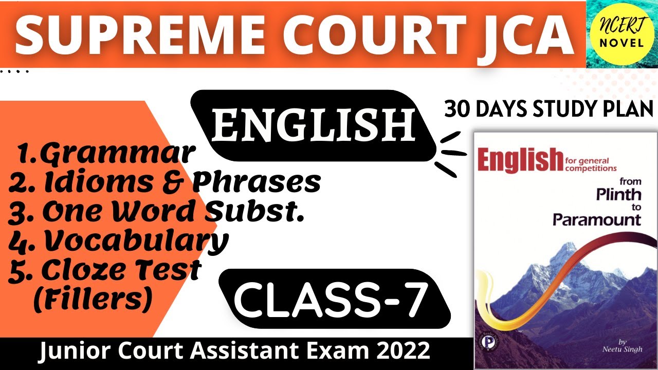 Supreme Court JCA English Classes | Junior Court Assistant English Preparation | SCI JCA English