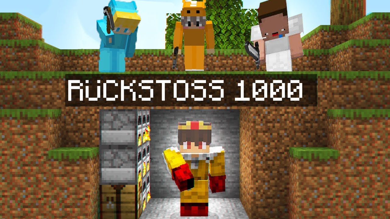 Minecraft Verfolgung, aber ICH habe einen 1000 METER RÜCKSTOSS Schlag