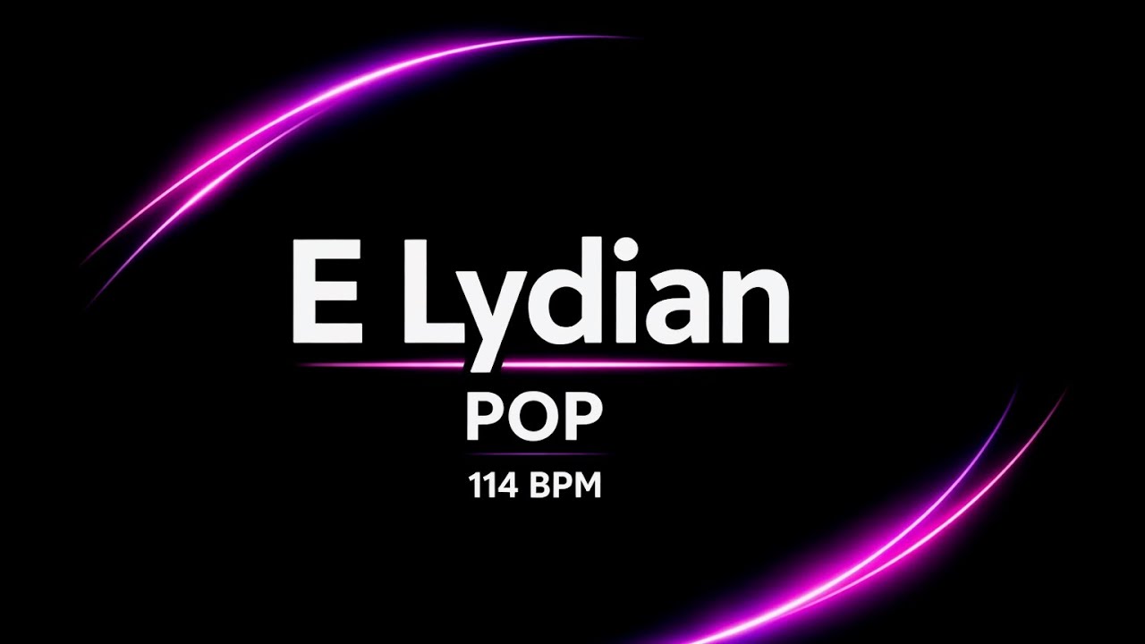 E Lydian Pop Backing Track – 114 BPM