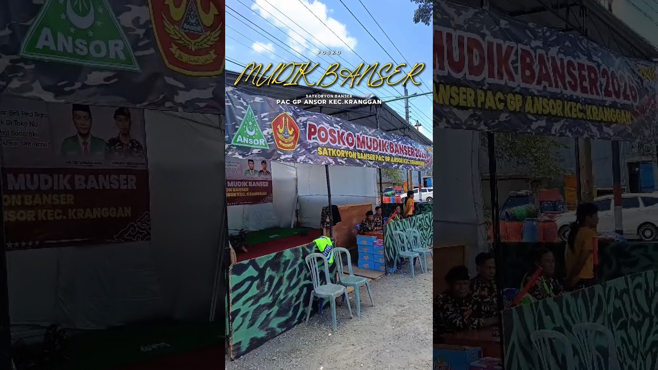 Posko Mudik Lebaran 1447 / 2026 Banser Satkoryon Kranggan PAC GP Ansor Kranggan Temanggung