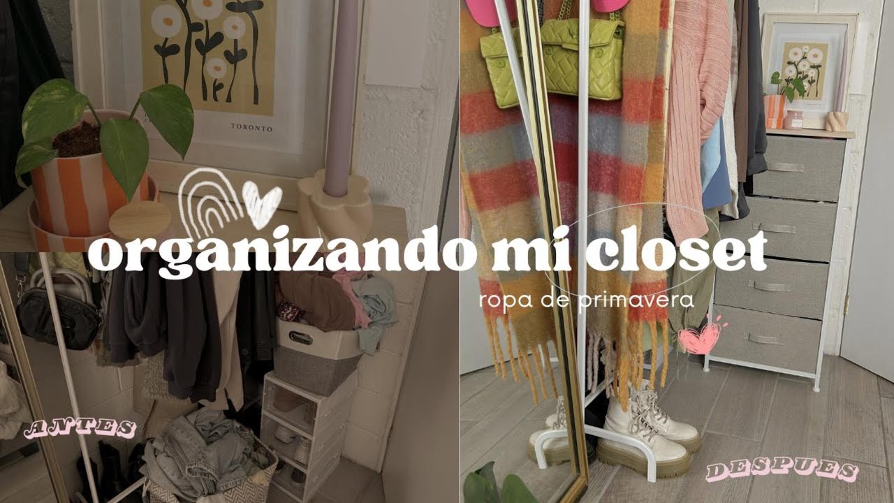 Organizando mi closet👚💗, de canastas 🧺🩷 a Cajonera / Closet de primavera🌼💗