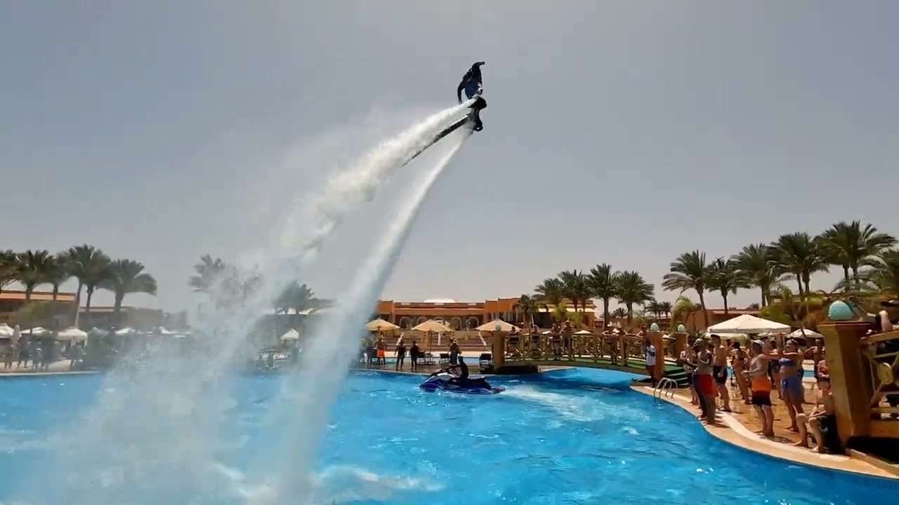 Marsa Alam. Hotel Jaz grand Marsa.Шоу в бассейне.April 2023