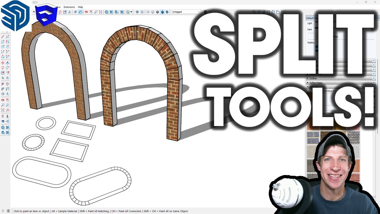 Легко разделяйте четырехугольные грани в SketchUp с помощью инструмента разделения!