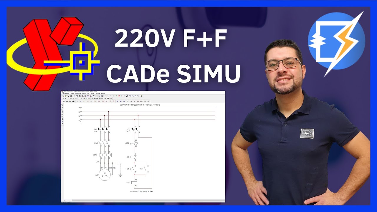 Comando Elétrico em 220V no CADe SIMU