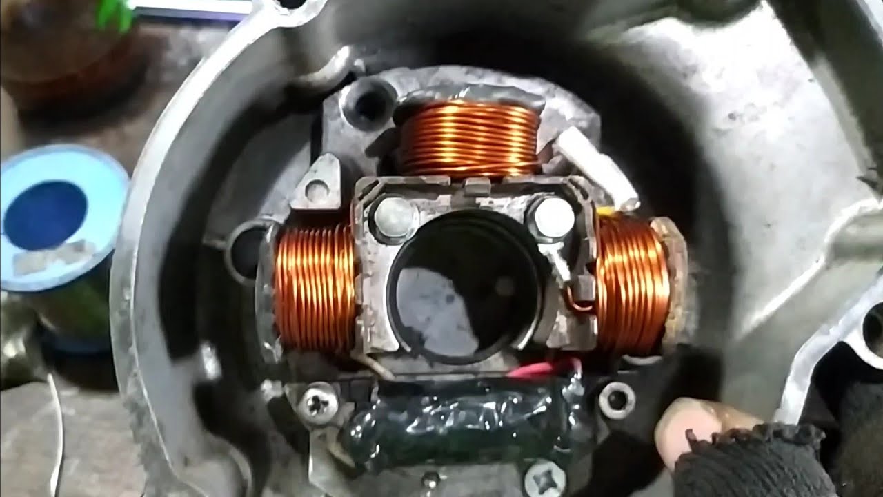 tutorial cara gulung ulang spul pengisian & lampu kawasaki ninja kiss 2 tak 150cc