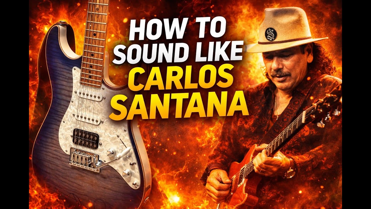 How to sound like Carlos Santana using single coil, single coil and Humbucker at the bridge guitar