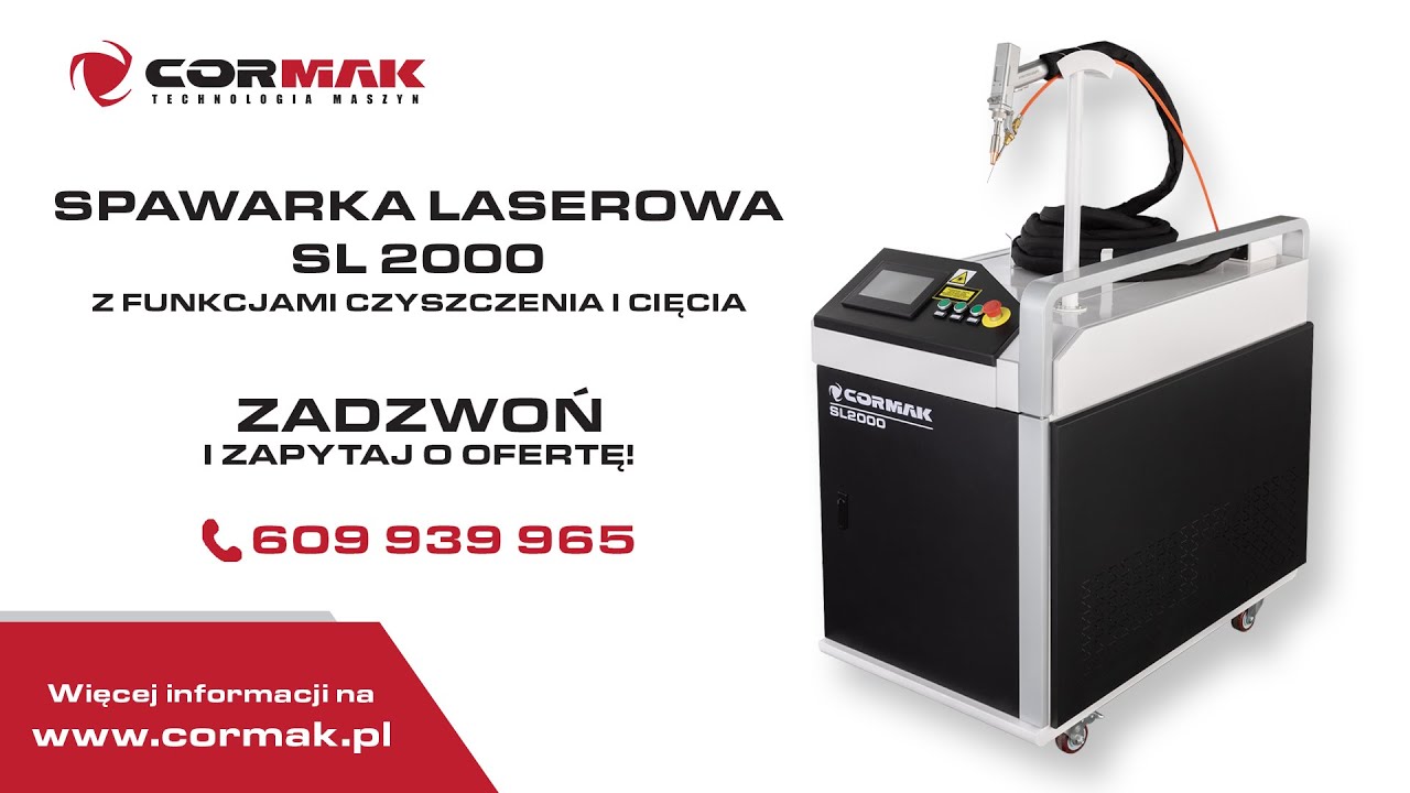 CORMAK SL2000 - spawarka laserowa 3w1 - czyszczenie laserem siłownika John Deere LASER CLEANING