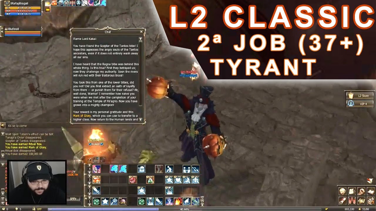 Lineage 2 Classic - 2ª Job Tyrant (Testimony of Glory) Quest Level 37+ (Gameplay PT-BR)