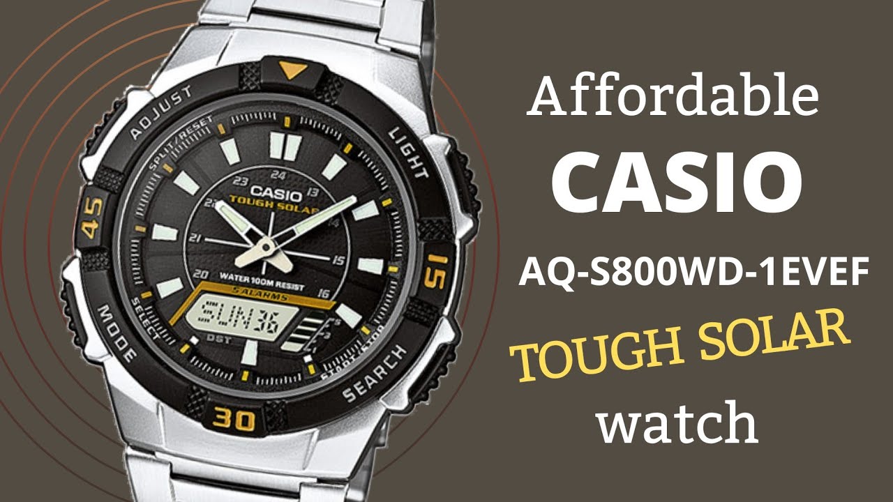 Affordable Casio Tough Solar AQ-S800WD-1EVEF unboxing and review