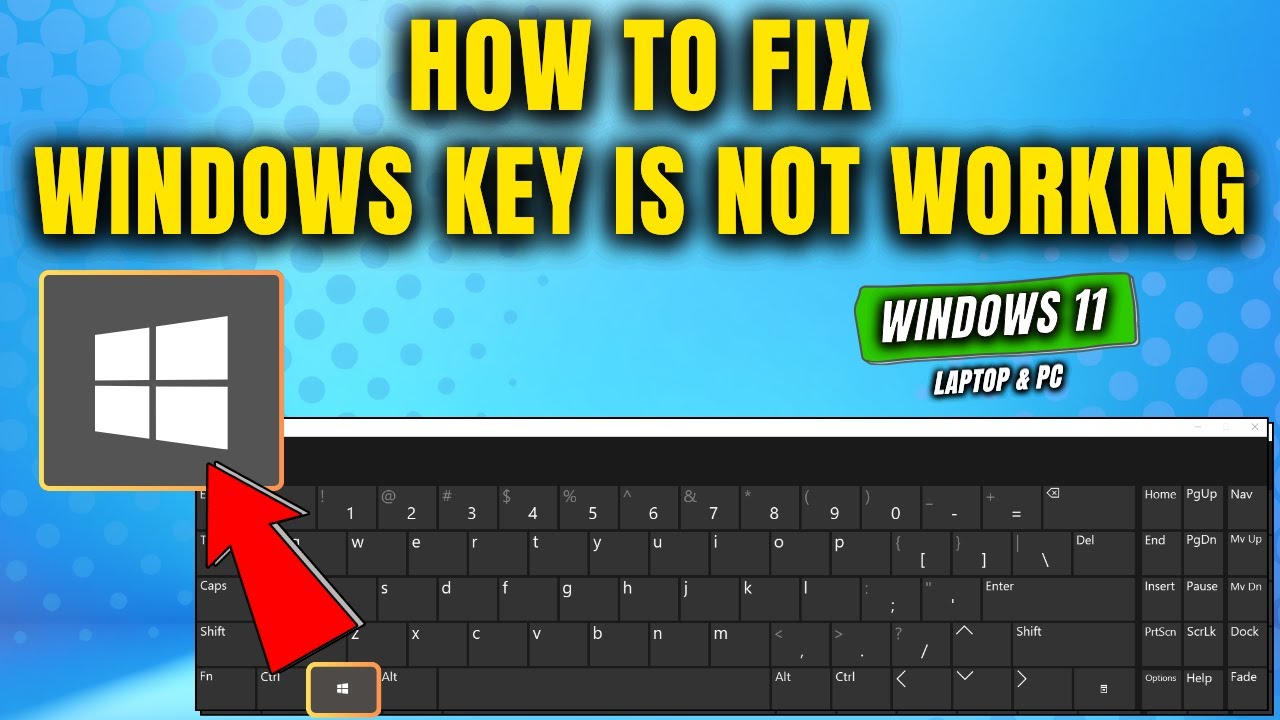 How to Fix Windows Key is Not Working in Windows 11