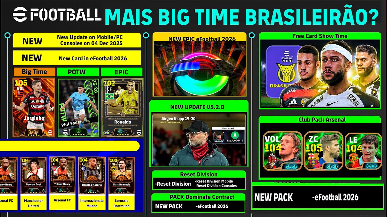 NOVIDADES! SEMANA QUENTE NO EFOOTBALL 2026 MOBILE!
