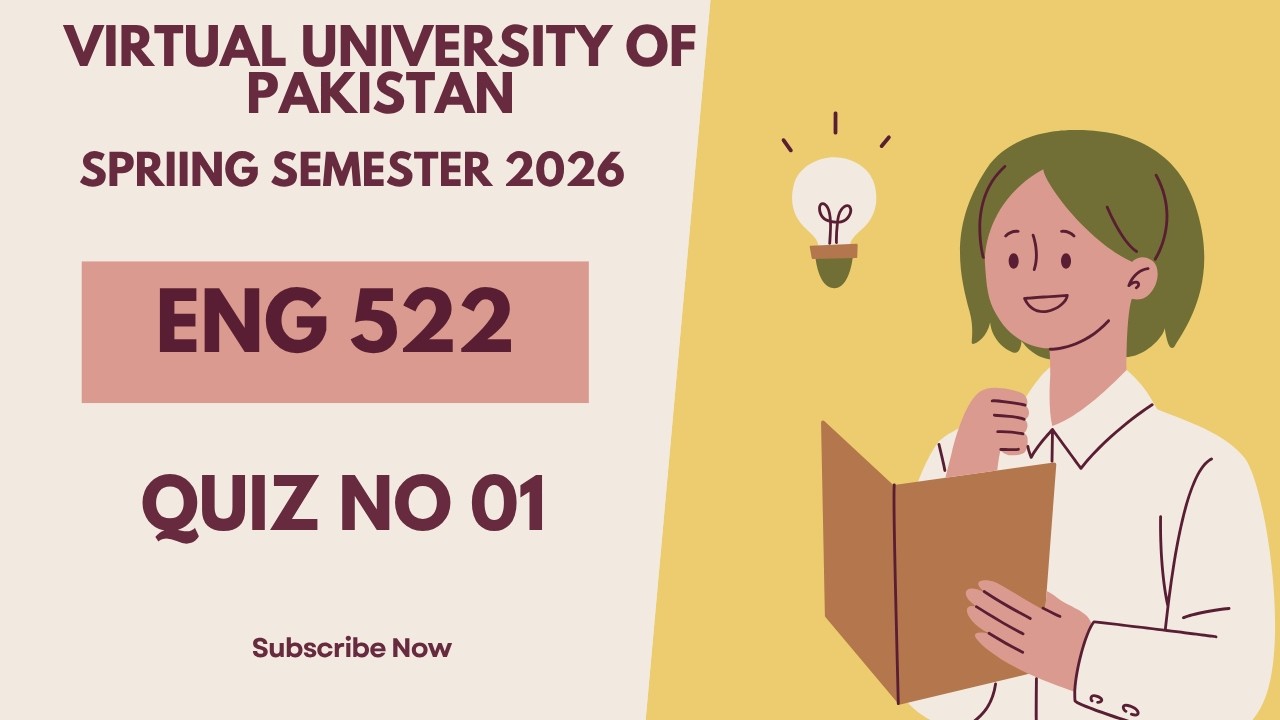 Applied Linguistics (ENG 522) | Quiz No 01 | Virtual University of Pakistan | Spring Semester 2026