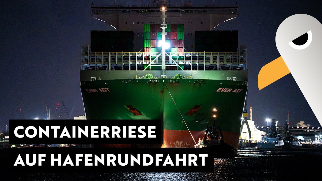 Containerschiff auf Hafenrundfahrt | Verholung EVER ACT