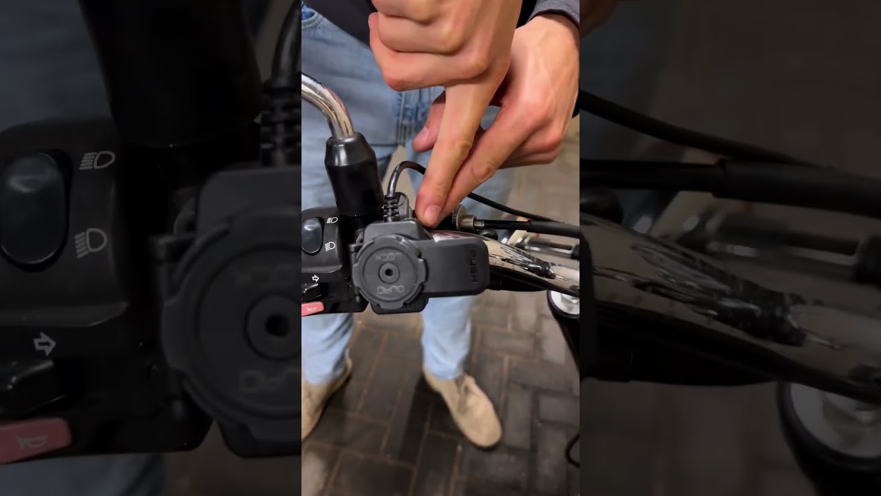 My full Quad Lock set up with a USB charging port on my handlebar. #motorcycle