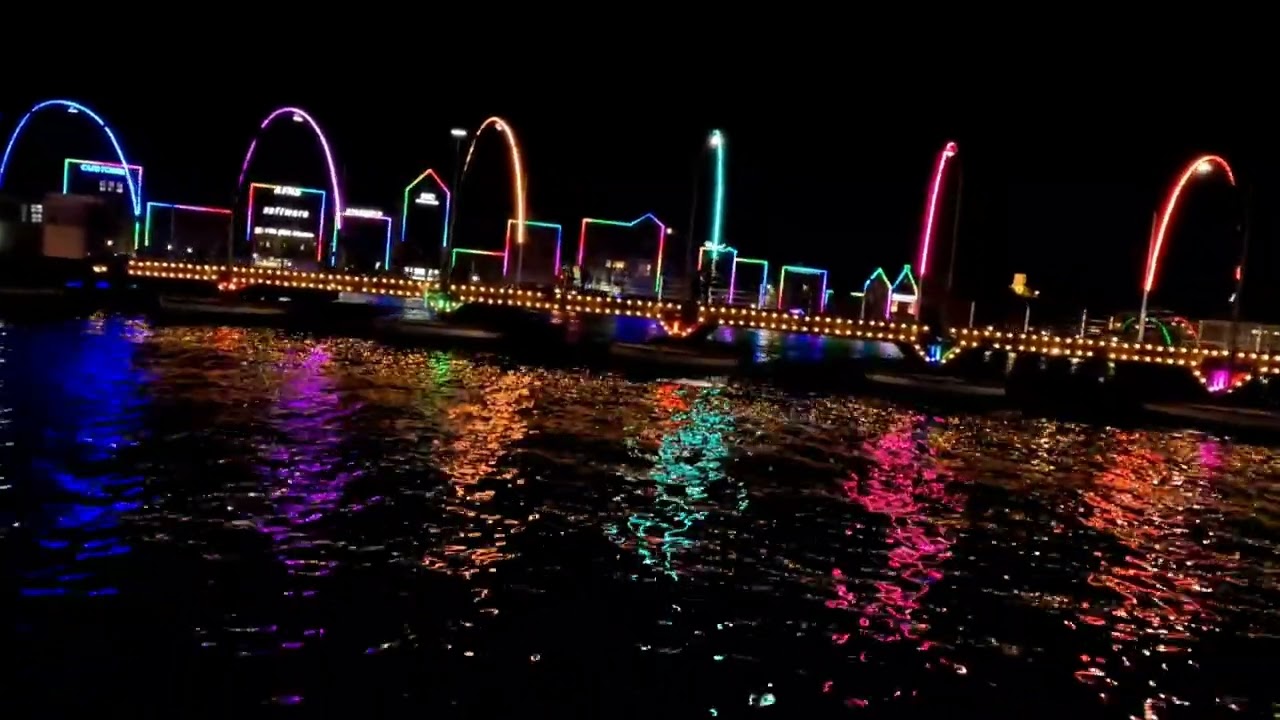 Curacao - Willemstad at night.