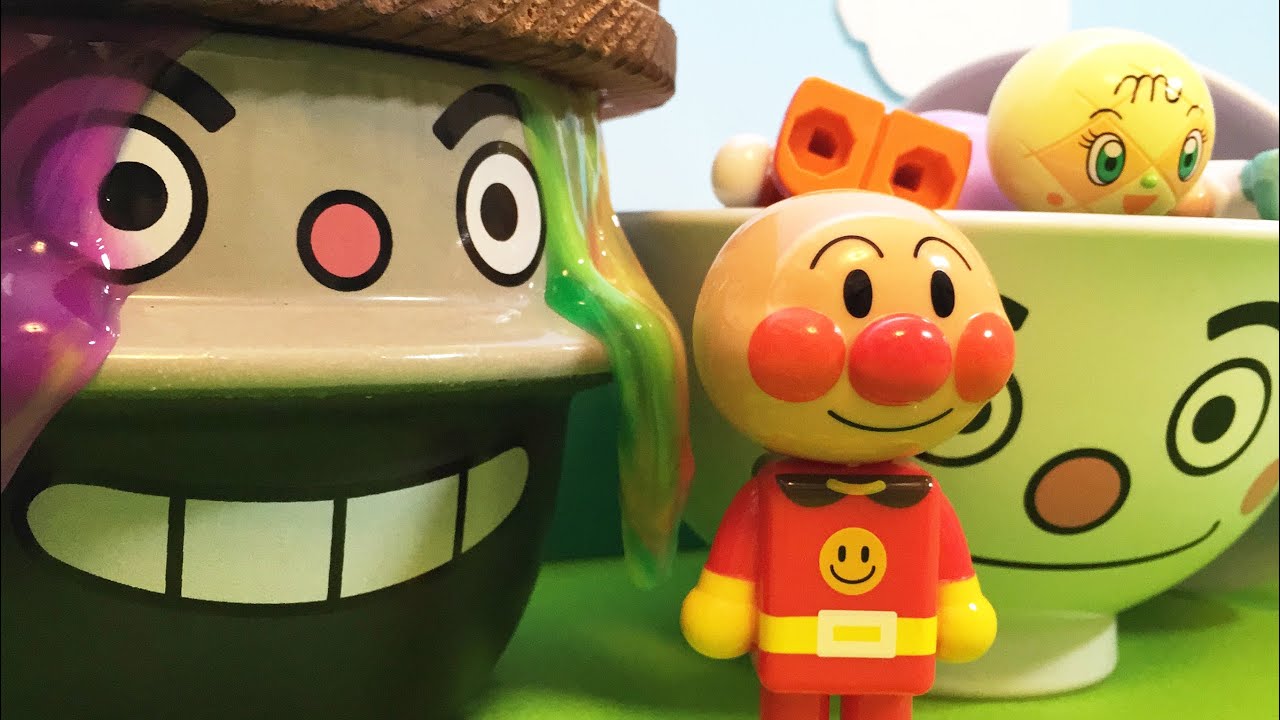 アンパンマン 非売品どんぶりまんトリオの丼ぶりに何か入ってるよ～♪ ❤️ アンパンマン おもちゃ アニメ  Toy Kids トイキッズ animation anpanman Toys