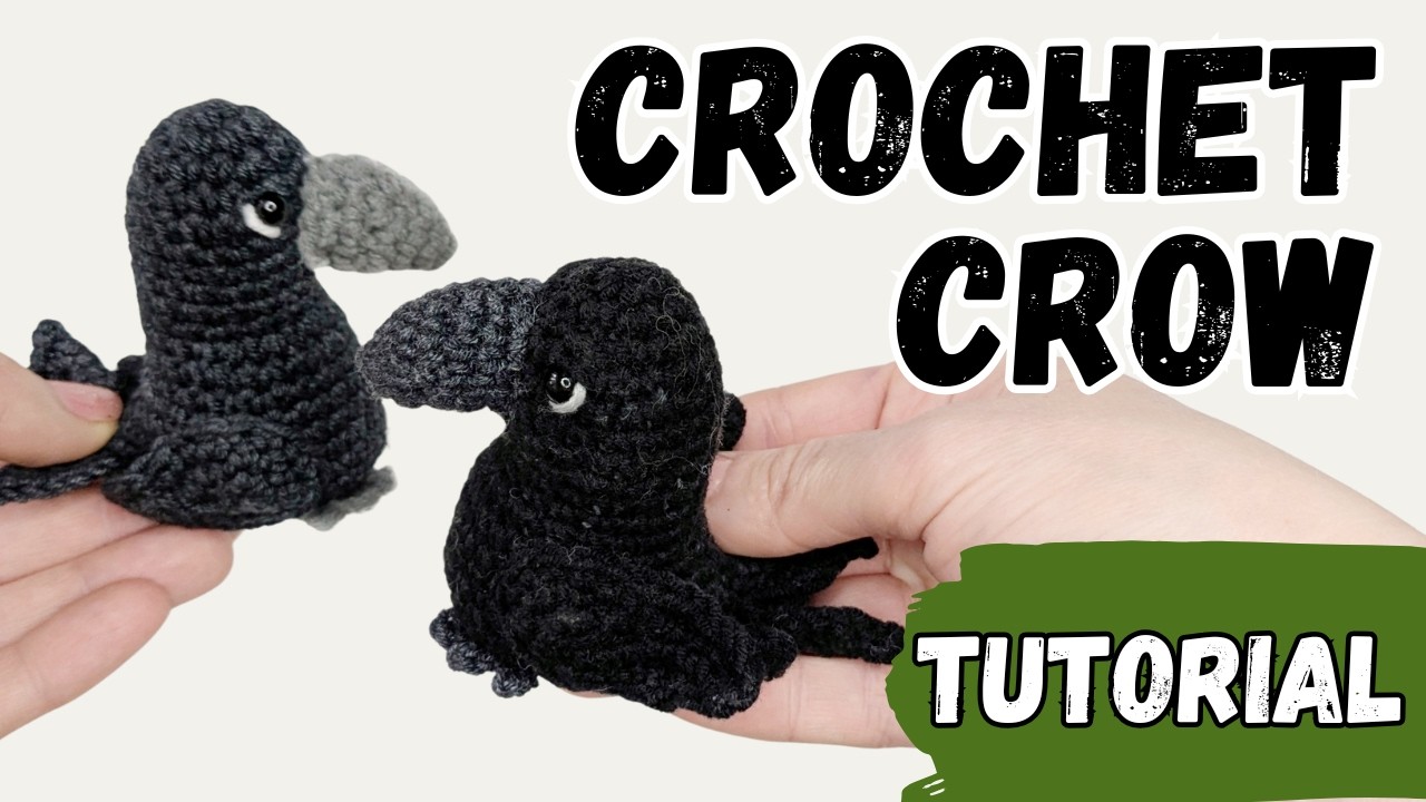 Crochet Crow Pattern | Cute Amigurumi Bird for Halloween