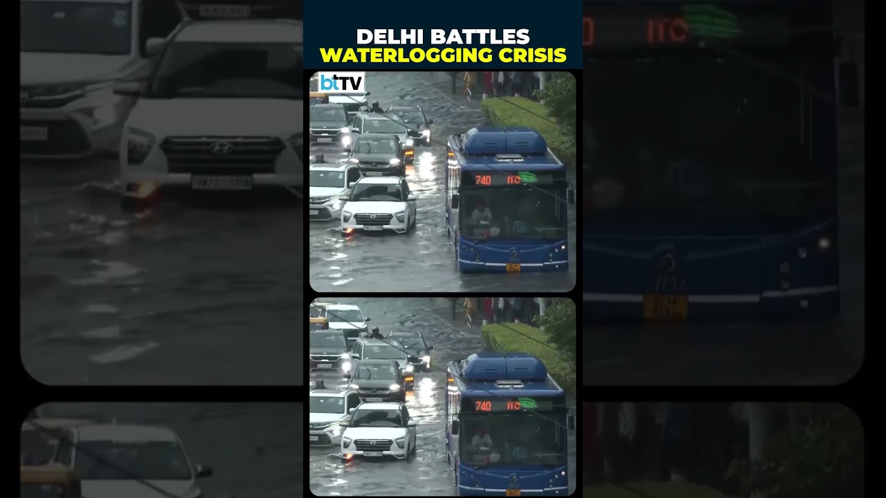 Delhi Comes To A Standstill! Orange Alert After Heavy Rain Floods Roads & Markets