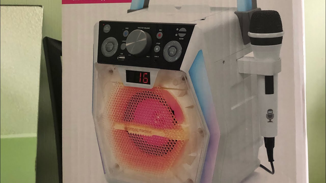 Unboxing Blutooth Karaoke Glow Singing Machine/Record Audio