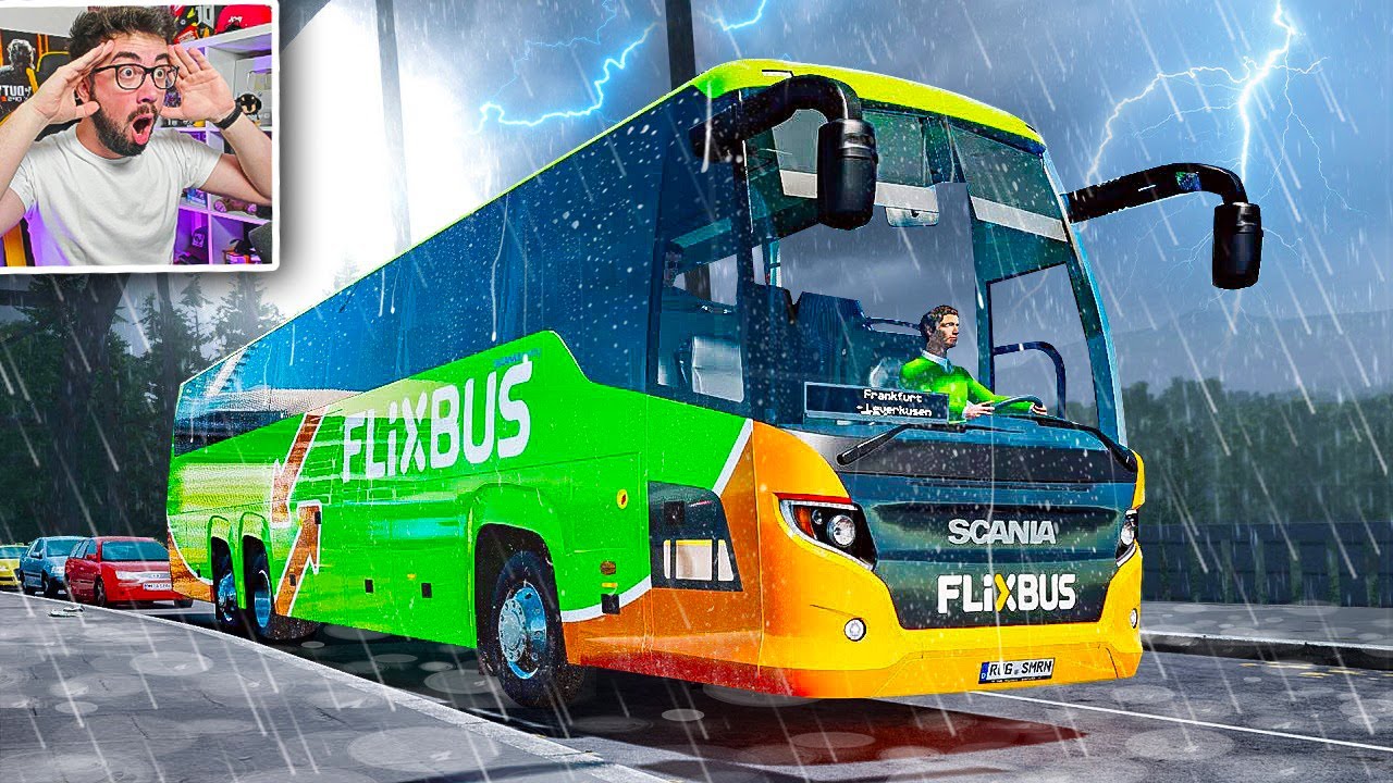 RUTA CON LLUVIA EXTREMA EN AUTOBÚS 🚌 | Fernbus Simulator