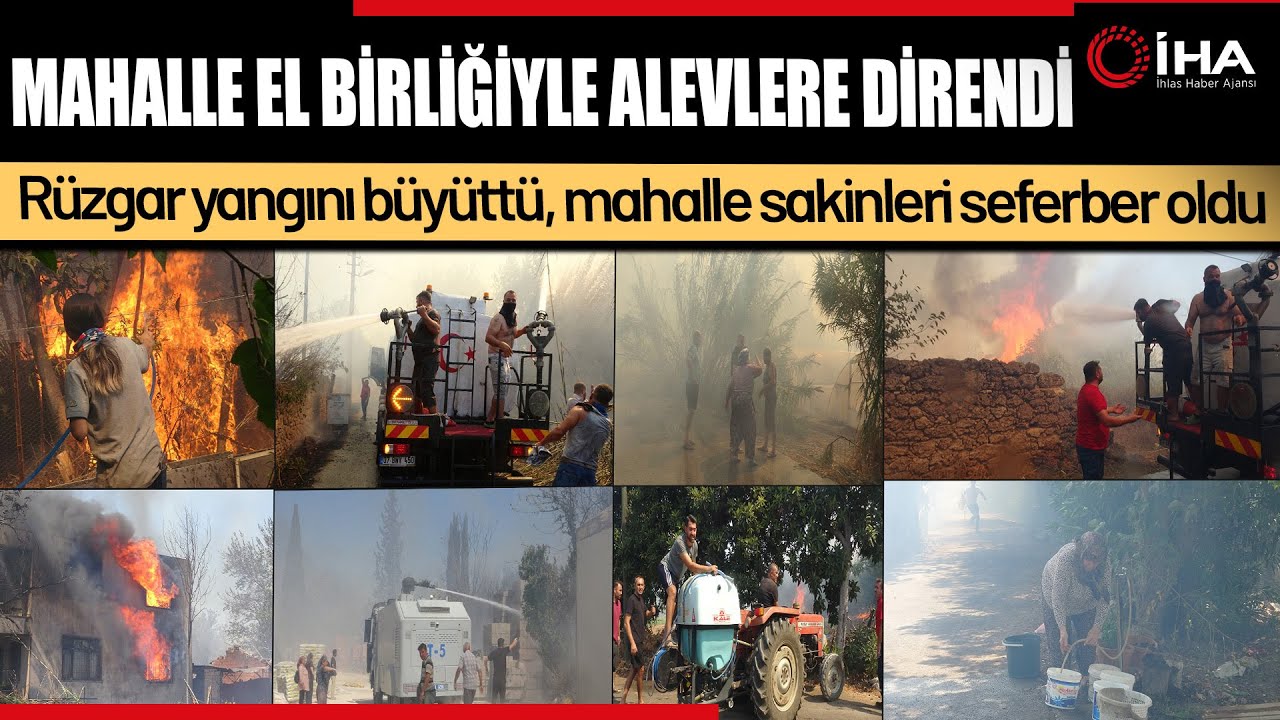 Antalya'da Alevler Mahalleyi Sardı, Vatandaşlar Seferber Oldu!