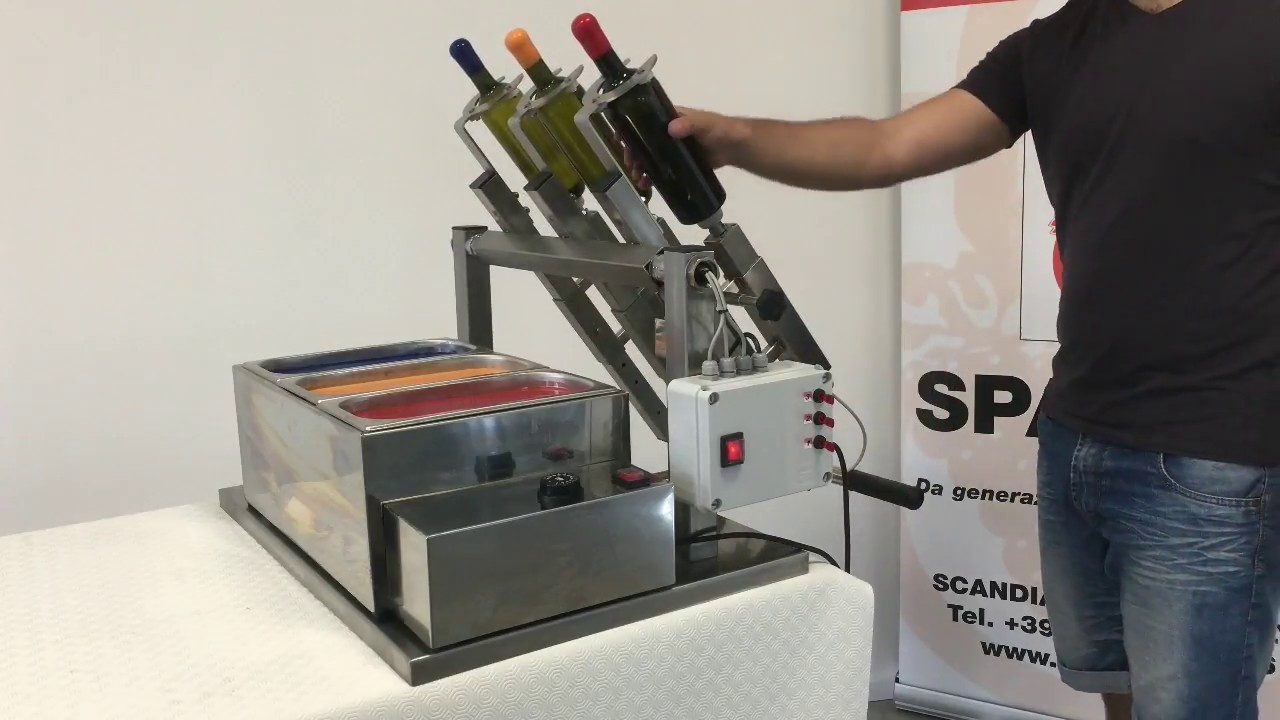 Macchina Ceralacca/Gommalacca FOR WAX 3 per colli di bottiglia