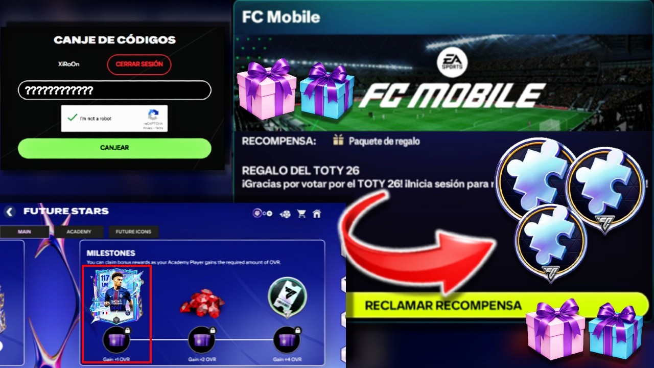 🎁&iexcl;CANJEA DOS C&Oacute;DIGOS de REGALO Y CUPONES de DRAFT GR&Aacute;TIS en FC MOBILE Y M&Aacute;S! 🤯