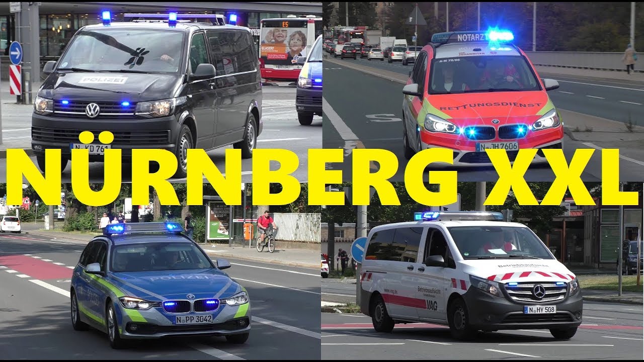 [NÜRNBERG XXL] MIT BLAULICHT INS ROTLICHT POLIZEI + FEUERWEHR + VERKEHRSBETRIEBE + RETTUNG NÜRNBERG