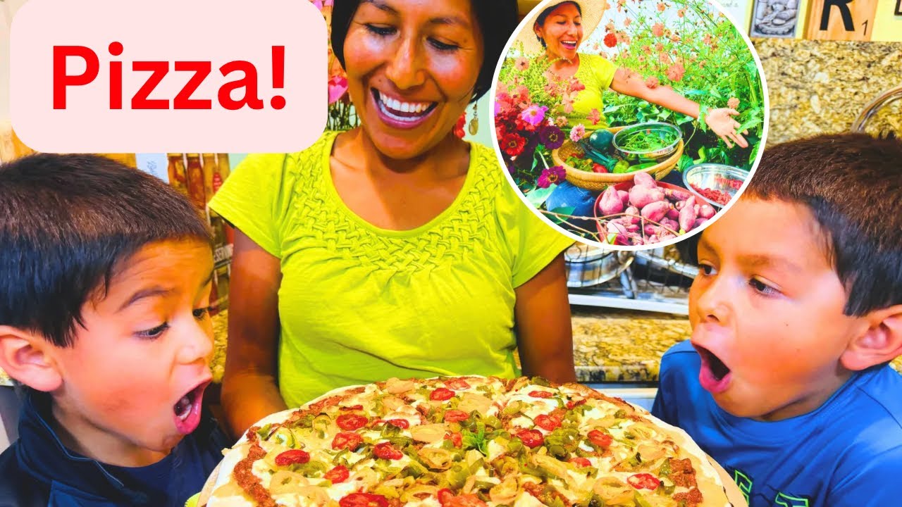 Cosecha de OTOÑO🍅/Preparamos   PIZZA 🍕 con MASA madre😋🇺🇸