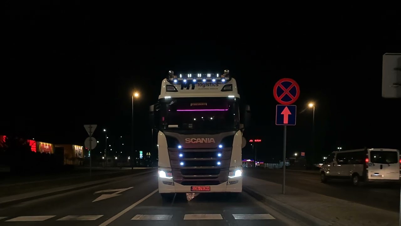 Nocna jazda Gorzów Wielkopolski ( Zaprowadzam Scanie na Serwis) 