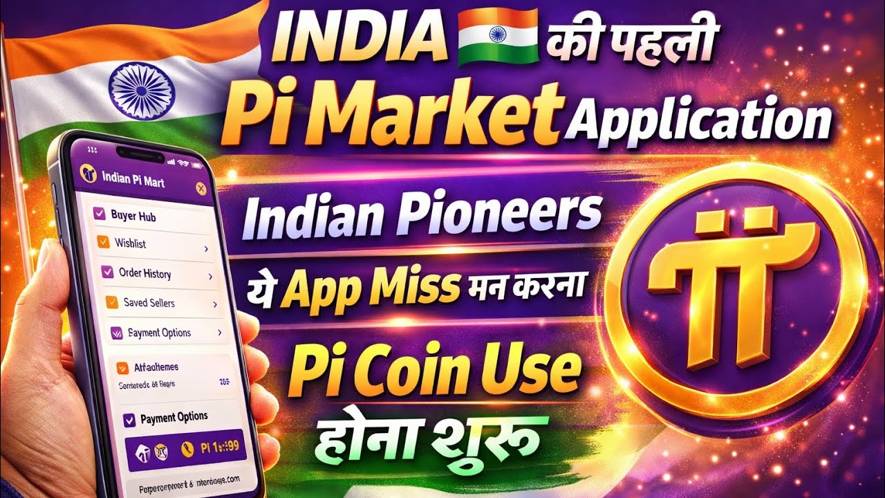 🔥🇮🇳 INDIA की पहली Pi Market Application|1 pi coin value in India 🇮🇳 |pi network new update|price pre