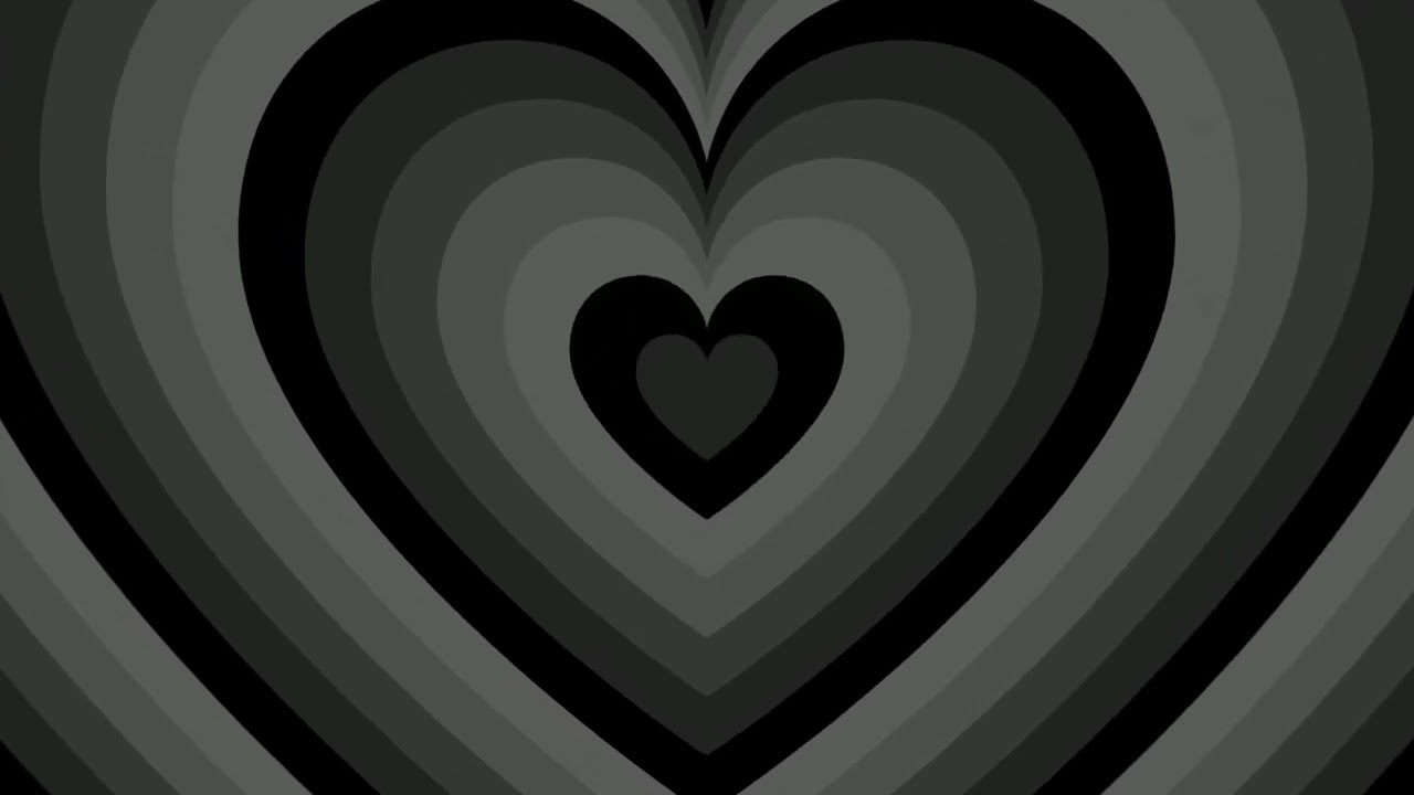 Black Heart Tunnel Background Screensaver 1 Hour Loop HD 4K