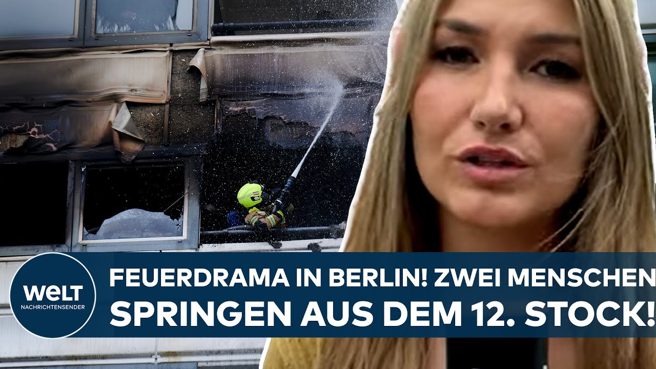 BERLIN: Feuerdrama in Hochhaus! Zwei Menschen springen aus dem 12. Stock - Reanimation erfolglos