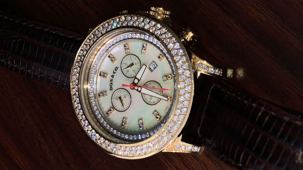 Men&rsquo;s Don & Co Diamond Watch 4.75 Carats 🥶💧