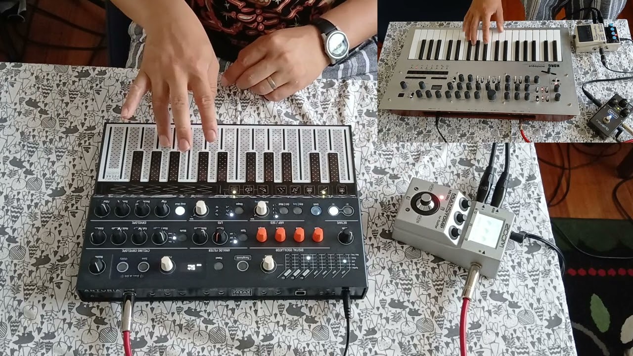 Dreamy jam with Korg Minilogue, Microfreak and pedals