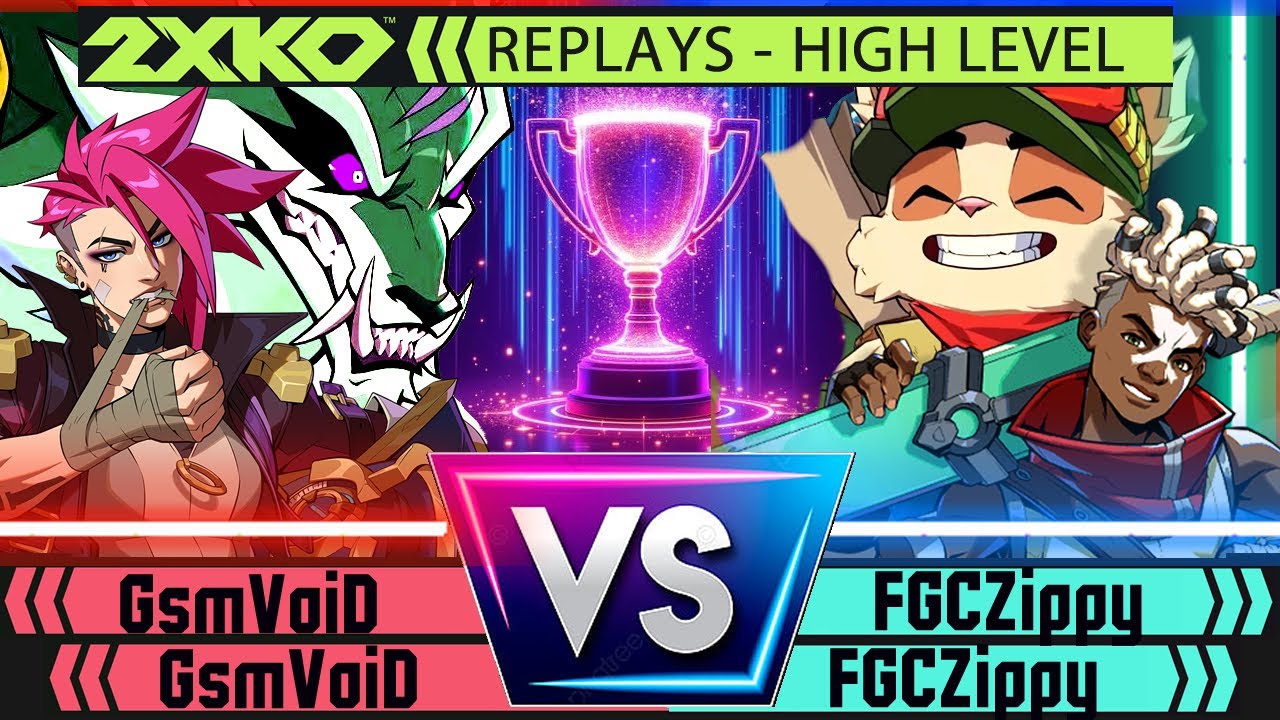 2XKO (FGCZippy vs GsmVoiD)🔥Warwick, Vi, Teemo and Ekko ▰ League of Legends Fight