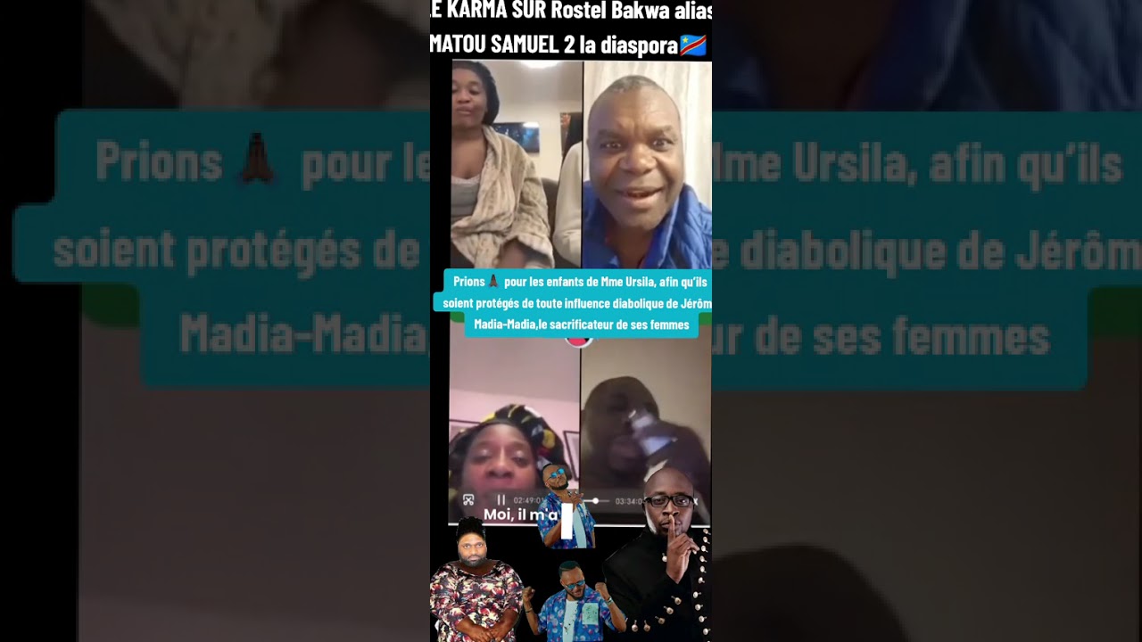 Le karma 2Bakwa alias jérôme madia-madia,matou samuel de la diaspora🇨🇩le sacrificateur de ses femmes