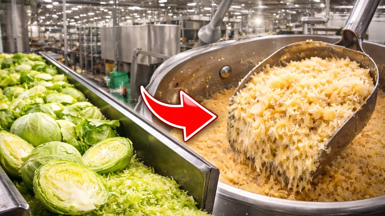Inside the Sauerkraut Factory From Fresh Cabbage to Perfectly Fermented Crunch